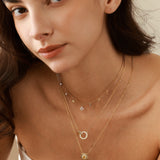 FANCIME「My Sunshine」向日葵垂墜黃水晶誕生石可旋轉純銀項鍊