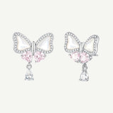 FANCIME “Pearl Kiss“ Butterfly Bow Sterling Silver Earrings