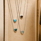 Trinity Essential Silver Necklace in Turquoise