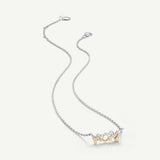 Molten Love BFF Letter Necklace in Sterling Silver