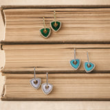 Trinity Signature Silver Earrings in Created Turquoise