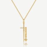 Harry Potter x FANCIME Draco Malfoy Wand Unisex Silver Charm Necklaces