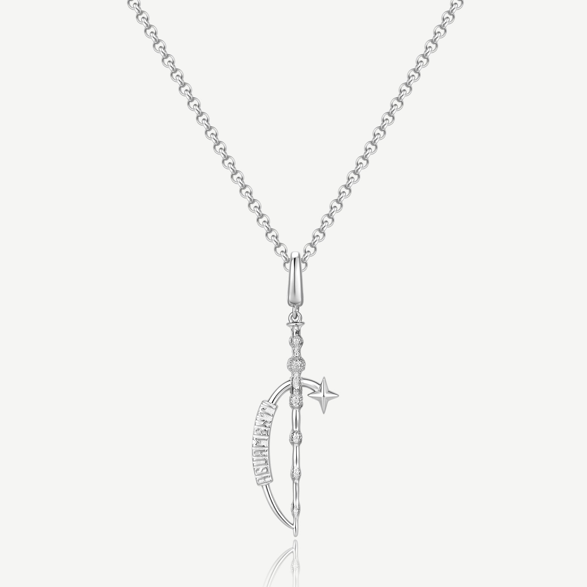 Harry Potter x FANCIME Dumbledore Elder Wand Unisex Silver Charm Necklaces