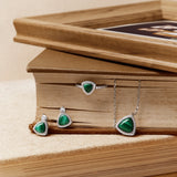 Trinity Essential Silver Ring in Malachite