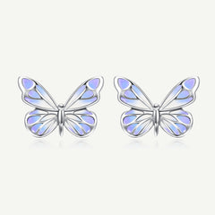FANCIME "Starlight Butterfly" Luminous Enamel  Sterling Silver Earrings