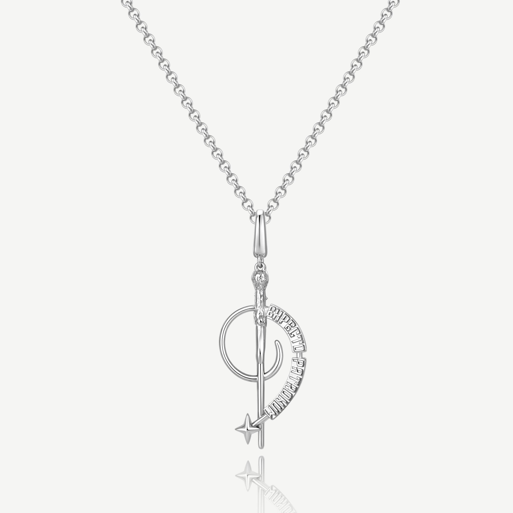 Harry Potter x FANCIME Harry Potter Wand Unisex Silver Charm Necklaces