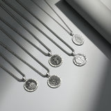 FANCIME St Christopher Medals Amulet Sterling Silver Mens Pendant Necklace Saint Series