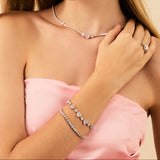 "Tearline" Classic Sterling Silver Tennis Bracelet