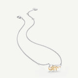 Molten Love BFF Letter Necklace in Sterling Silver