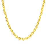 FANCIME "Sunlit Grace" Classic Floral Link Sterling Silver Chain Necklace
