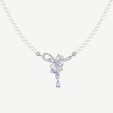 Wisteria Tendril Silver Necklace