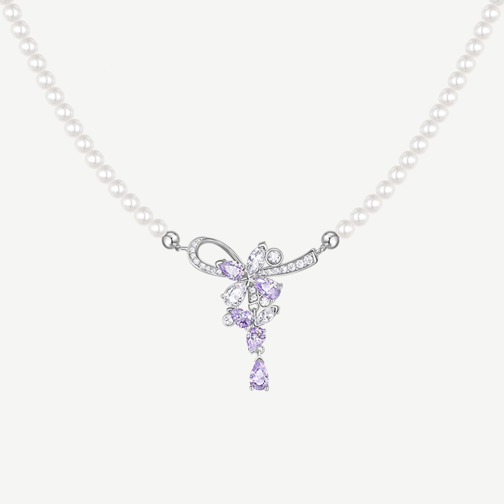 Wisteria Tendril Silver Necklace