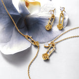 Rose Pin Silver Pendent Necklace