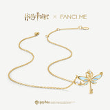 Harry Potter x FANCIME Flying Keys Sterling Silver Necklace Glow-in-the dark Design