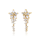 FANCIME "Vega Serenade" Twinkling Star Alpha Lyrae Sterling Silver Stud Earrings