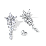 FANCIME "Vega Serenade" Twinkling Star Alpha Lyrae Sterling Silver Stud Earrings