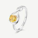 Infinite Embrace Promise Ring In Citrine