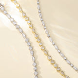 FANCIME "Lumina Trio" Geometric Sterling Silver Tennis Bracelet