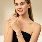 FANCIME "The One" Moissanite Sterling Silver Bolo Tennis Bracelet