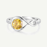 Infinite Embrace Promise Ring In Citrine