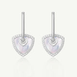 Trinity Signature Silver Earrings in Mother of Pearl
