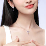紫藤藤蔓銀耳環
