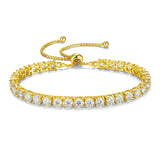FANCIME "The One" Moissanite Sterling Silver Bolo Tennis Bracelet