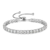 FANCIME "The One" Moissanite Sterling Silver Bolo Tennis Bracelet