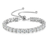 FANCIME "The One" Moissanite Sterling Silver Bolo Tennis Bracelet