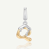 Molten Love Initial Charm Letter Q in Sterling Silver