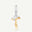 Sterling silver and gold molten-style initial charm letter T pendant