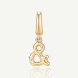 Molten Love Ampersand Symbol Charm in Sterling Silver