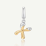 Molten Love Initial Charm Letter X in Sterling Silver