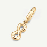 Molten Love Infinity Charm in Sterling Silver