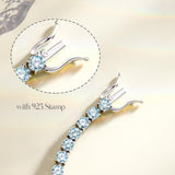 "Blue Bliss" Aquamarine Tennis Sterling Silver Bracelet