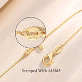 14K Solid Yellow Gold Sideways Cross Bracelet with Pear Link Adjustable Fine Jewelry