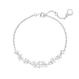 FANCIME “Wisteria Whisper” Flower Sterling Silver Bracelet