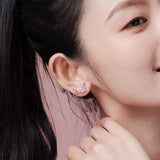 FANCIME "Sweetheart" Pink Planet Sterling Silver Stud Earrings