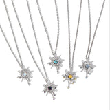 FANCIME "Soluna Nexus" Topaz December Birthstone Sterling Silver Necklace