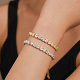 FANCIME "The One" Moissanite Sterling Silver Bolo Tennis Bracelet