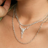 FANCIME "Vega Serenade" Twinkling Star Alpha Lyrae Sterling Silver Necklace