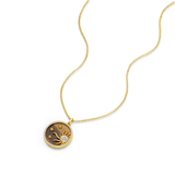 FANCIME "Juplight" Solar Tiger Eye Pendant Sterling Silver Necklace