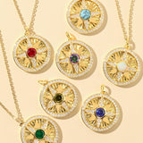 FANCIME "Lumen Star" Emerald May Birthstone Sterling Silver Necklace