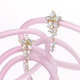 FANCIME "Vega Serenade" Twinkling Star Alpha Lyrae Sterling Silver Stud Earrings