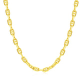 FANCIME "Sunlit Grace" Classic Square Link Sterling Silver Chain Necklace