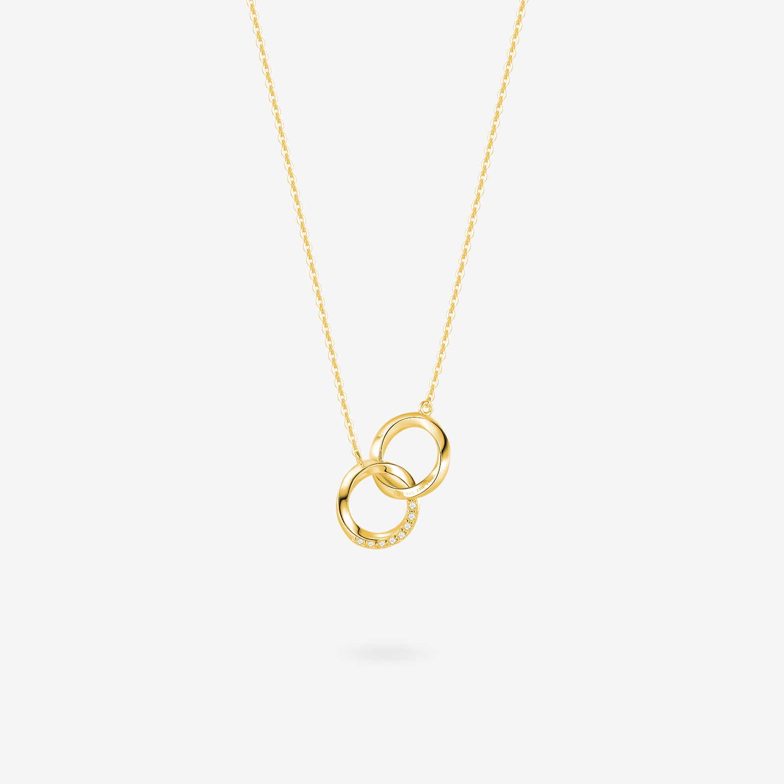 FANCIME "Connected" Mobius Couples Sterling Silver Necklace