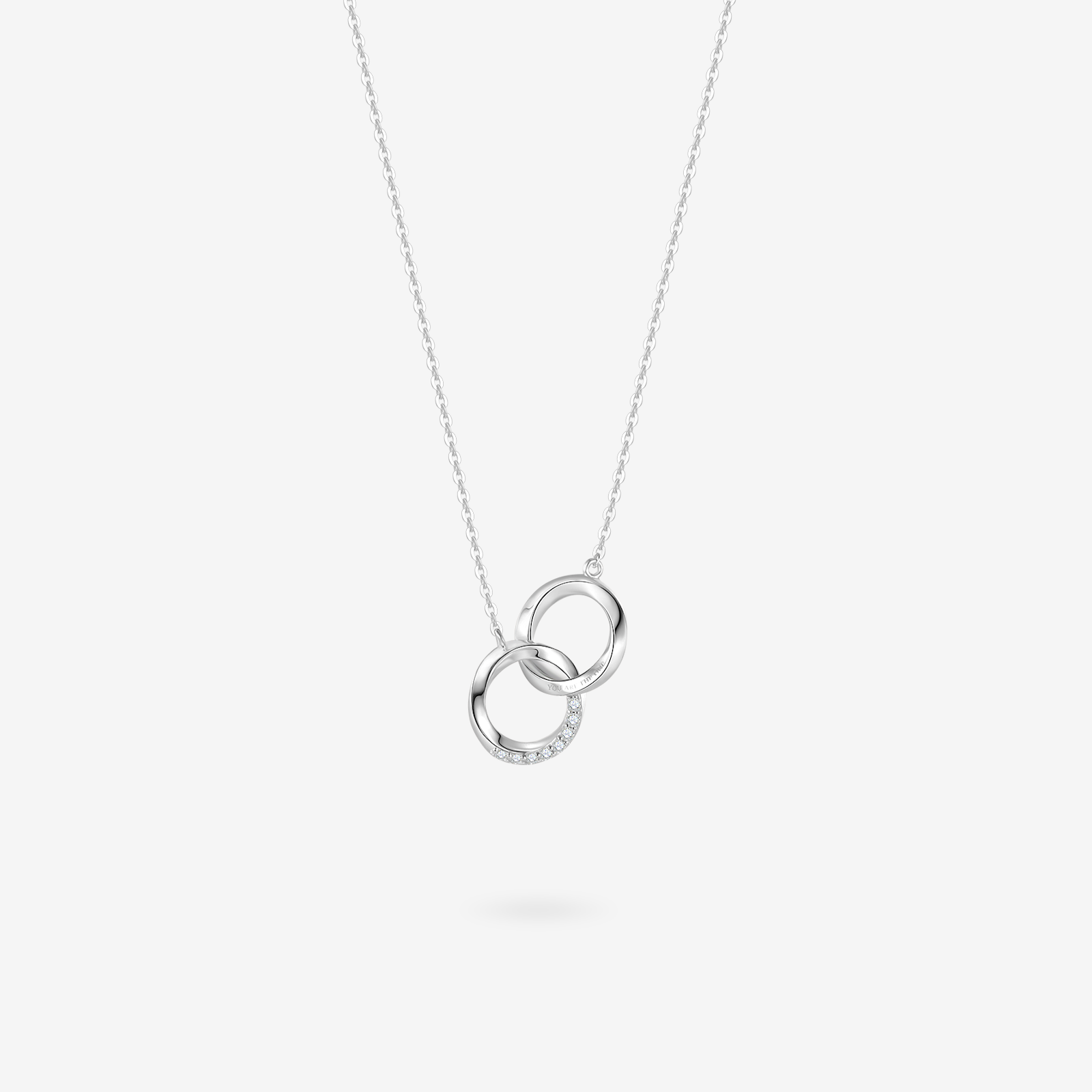 FANCIME "Connected" Mobius Couples Sterling Silver Necklace