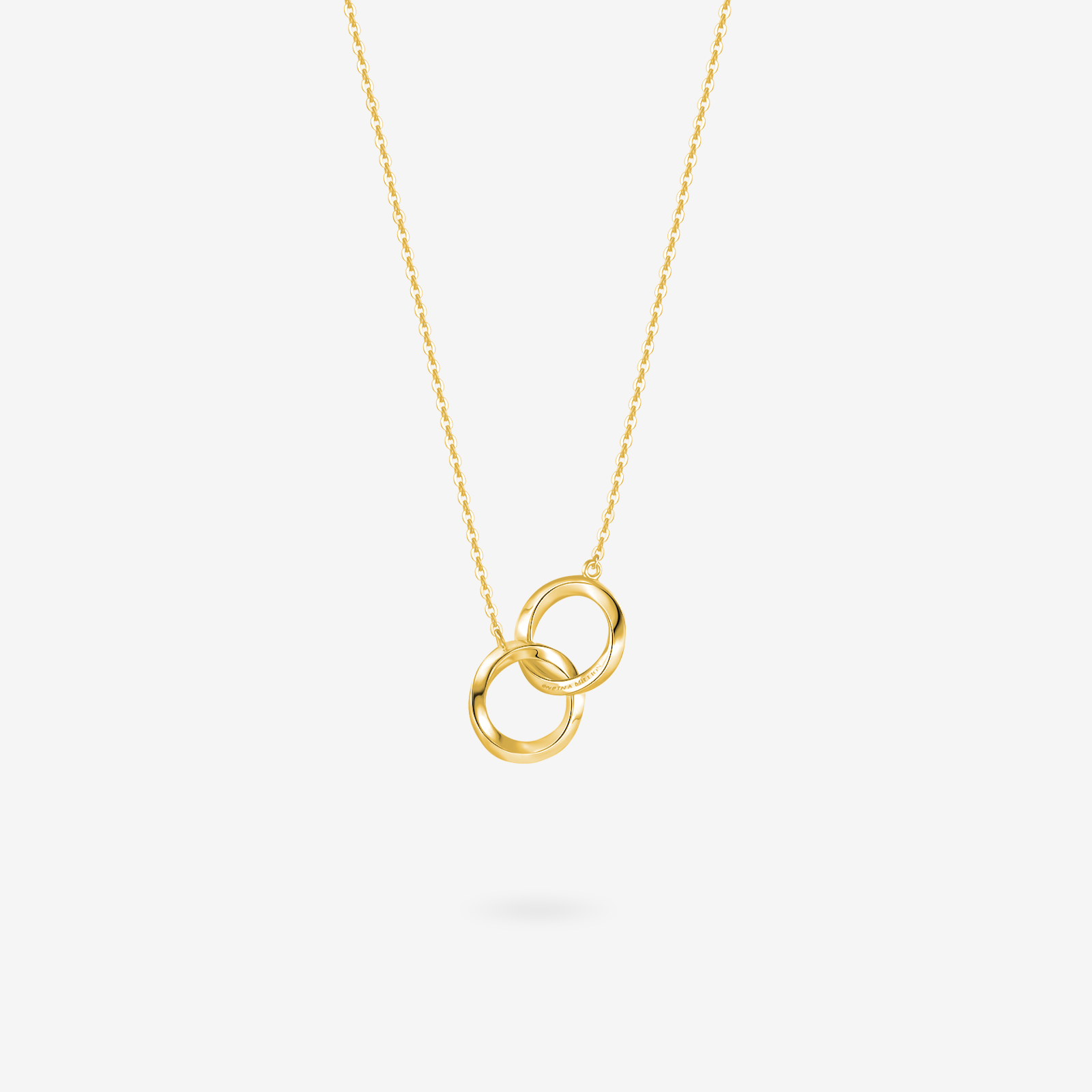 FANCIME "Connected" Mobius Couples Sterling Silver Necklace