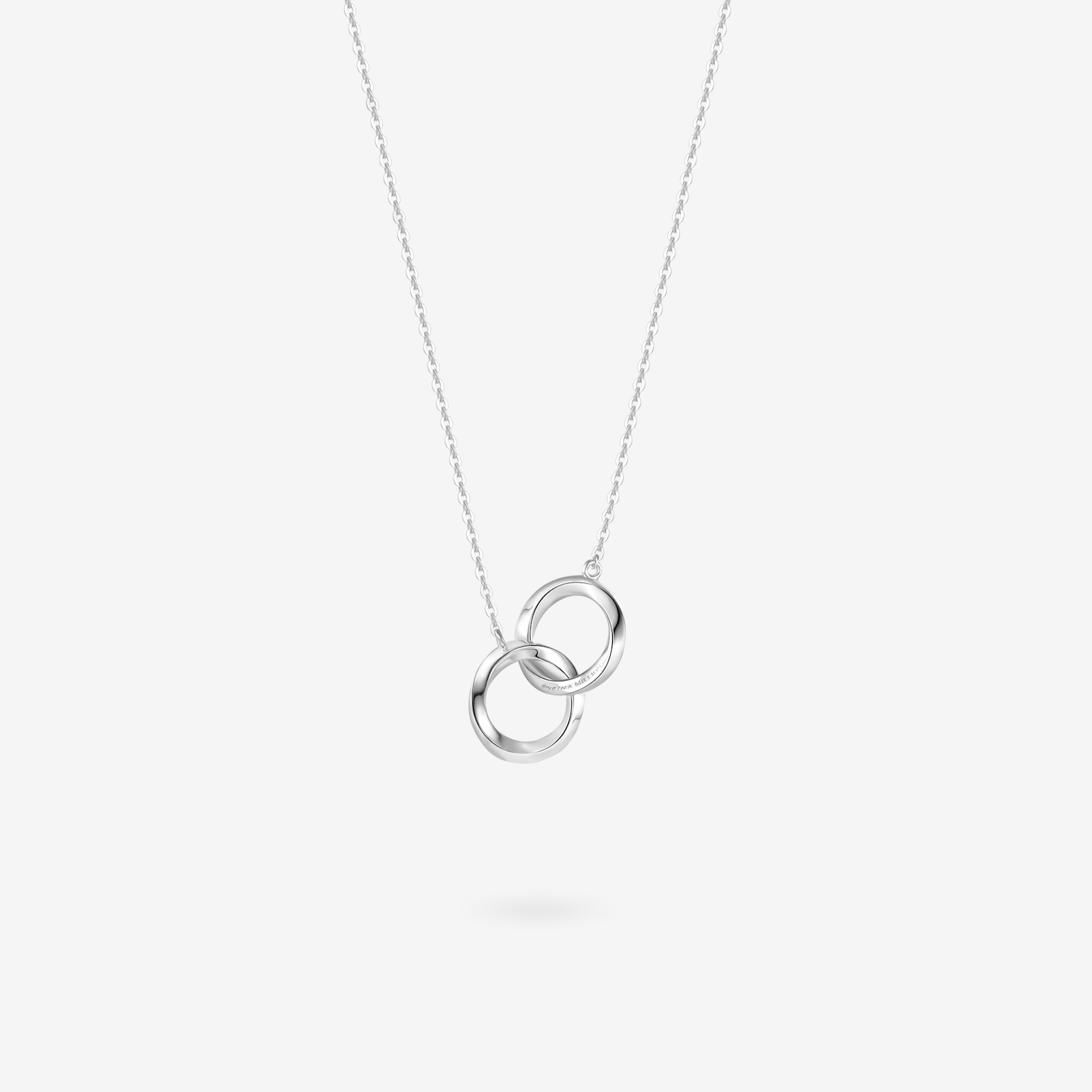 FANCIME "Connected" Mobius Couples Sterling Silver Necklace