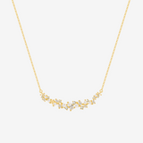 FANCIME “Wisteria Whisper” Flower Bar Sterling Silver Gold Necklace Main